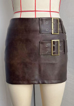 Women bodycon pu-leather skirt Women bodycon pu-leather skirt