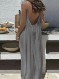 Women Backless Suspender Off-Shoulder Dress