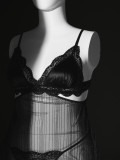 Plus Size Women Hollow-Out Sexy Lingerie Two-Piece Set