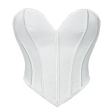 Women Heart Print Strapless Bodycon Mesh Off-Shoulder Shapewear Sexy Vest Top
