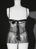 Plus Size Women Hollow-Out Sexy Lingerie Two-Piece Set