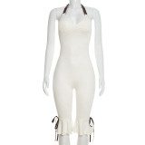 Women Spring Halter Neck Sexy Jumpsuit