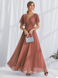 Women Spring Summer Formal Party V-Neck Dress