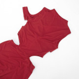 Women Hollow-Out One-Sleeve Sexy Dress