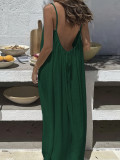 Women Backless Suspender Off-Shoulder Dress