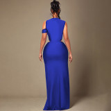Women Hollow-Out One-Sleeve Sexy Dress