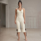 Women Spring Halter Neck Sexy Jumpsuit