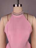 Women Summer Sleeveless Top and Irregular Skirt Two-Piece Set