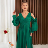Women Long-Sleeved Formal Party Maxi Dress