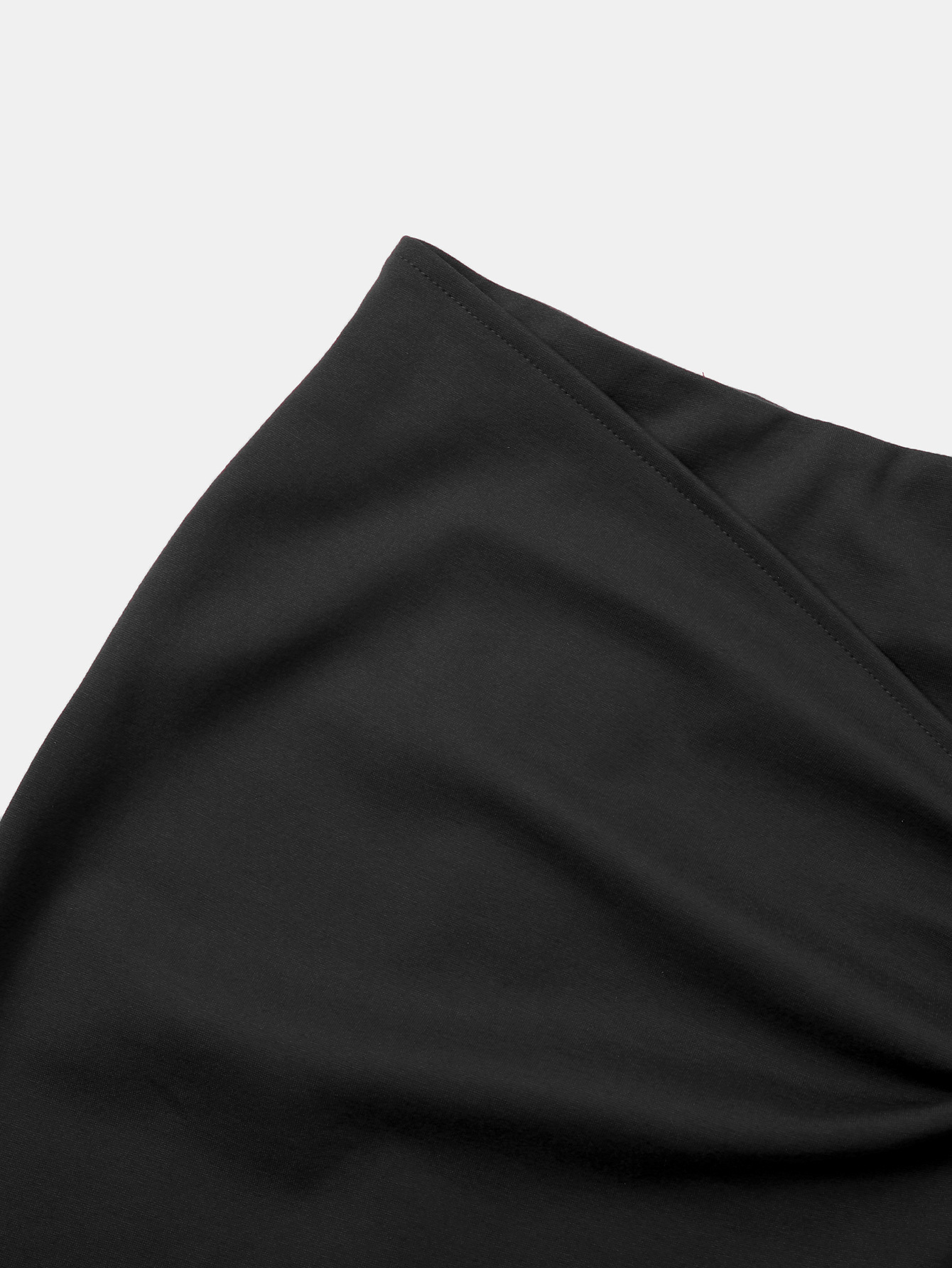 Irregular Ruched High-Waist Elastic Knot Bodycon Mini Skirt