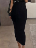 Spring Women's Lace Patchwork Bodycon Dress