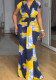 Spring Women's Printed Casual Elegant Slim Waist Bodycon Dress