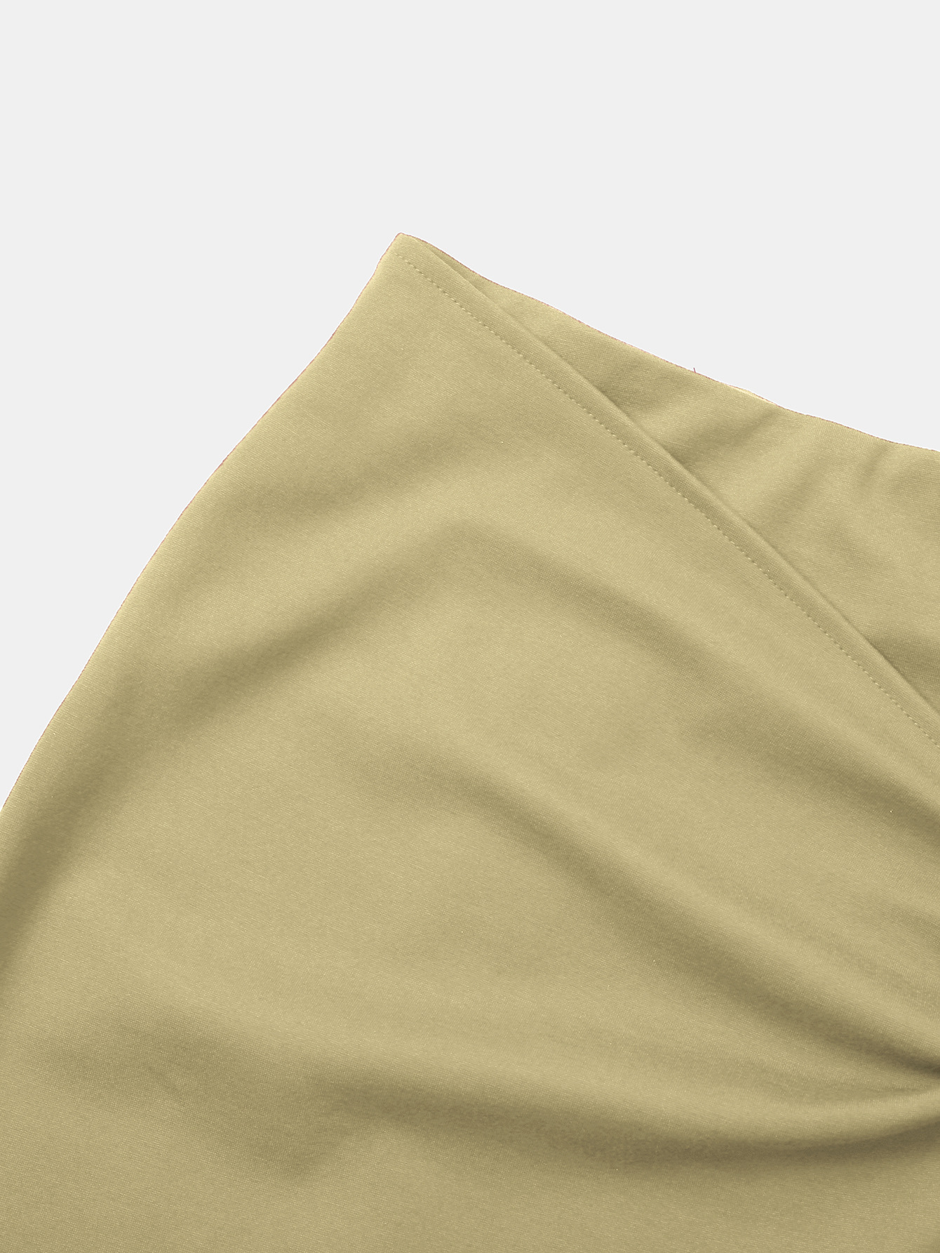 Irregular Ruched High-Waist Elastic Knot Bodycon Mini Skirt