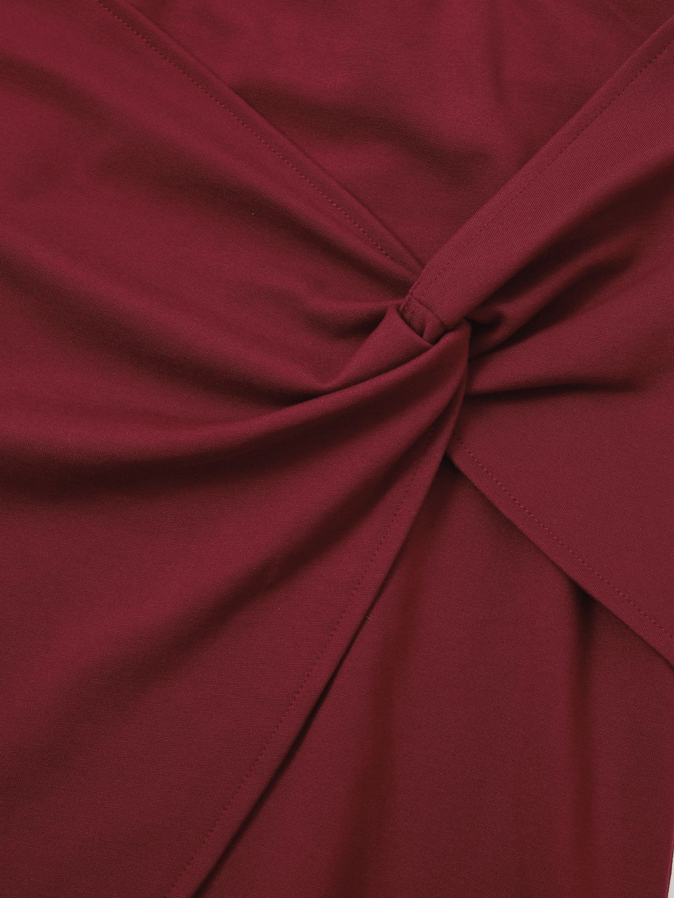 Irregular Ruched High-Waist Elastic Knot Bodycon Mini Skirt