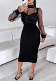 Spring Women's Lace Patchwork Bodycon Dress