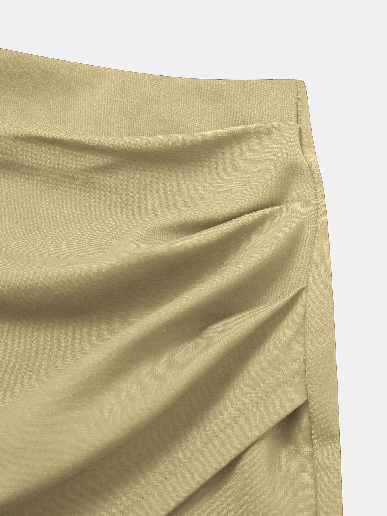 Irregular Ruched High-Waist Elastic Knot Bodycon Mini Skirt