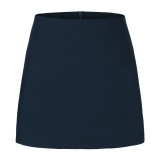 Spring Women's Double Slit Zipper Skort Mini Skirt