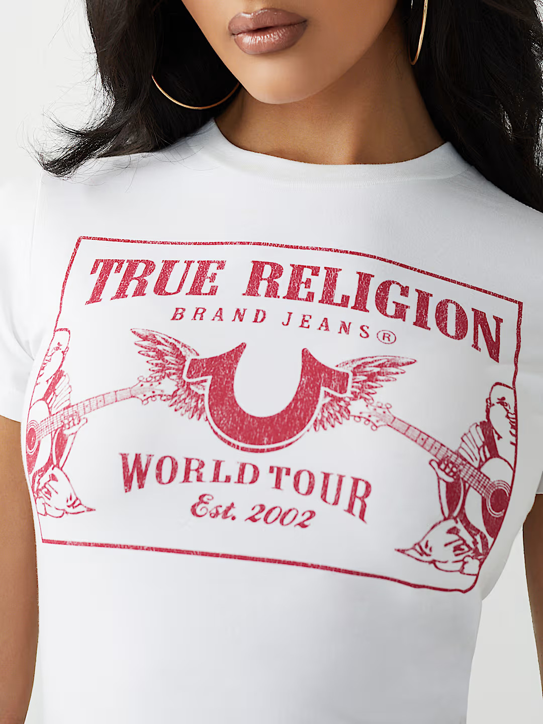 Letter Print Cropped T-Shirt Top for Spring Streetwear