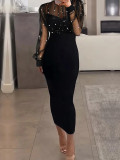 Spring Women's Lace Patchwork Bodycon Dress
