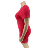 Plus Size Women Casual Top and Shorts Two-Piece Set