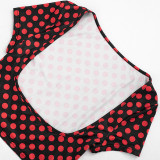 Women polka dot sexy sleeveless polka dot print three-piece