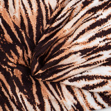 Women Tie-Dye Tiger Print Halter Neck Backless Romper