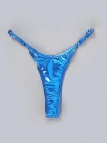 Women sexy pu-leather thong bikini swimwear