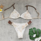 Women Sexy Backless Lace-Up Two-Piece swimwear