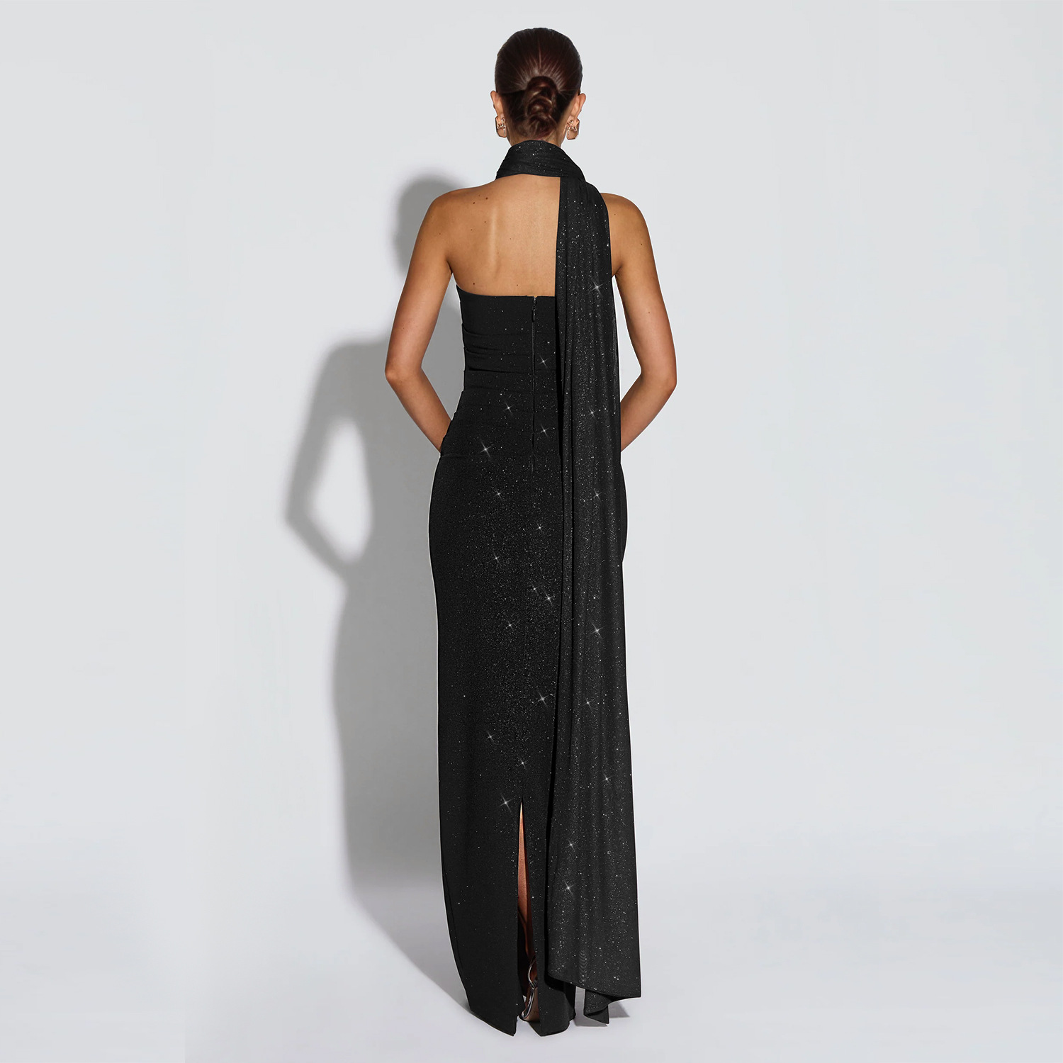 Strapless Slit Bodycon Dress for Evening & Club Wear