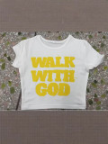 Women Printed Short-Sleeve T-Shirt Top