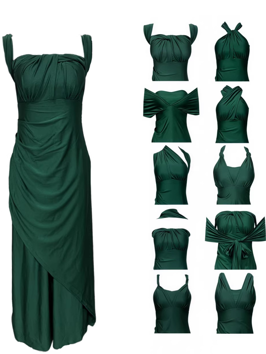 Multi-Way Strap Dress for Versatile Evening & Party Styling