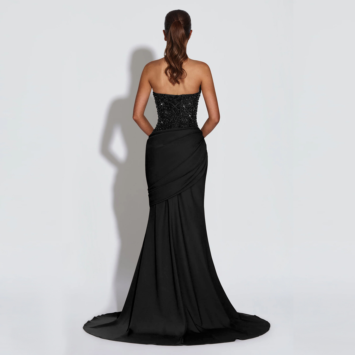 Elegant Halter Neck Backless Dress for Evening Parties