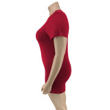 Plus Size Women Casual Top and Shorts Two-Piece Set