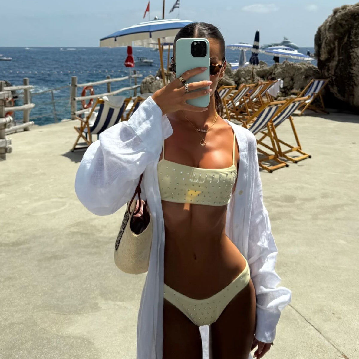 Strapless Two-Piece Bikini Swimsuit for Summer Beach Days