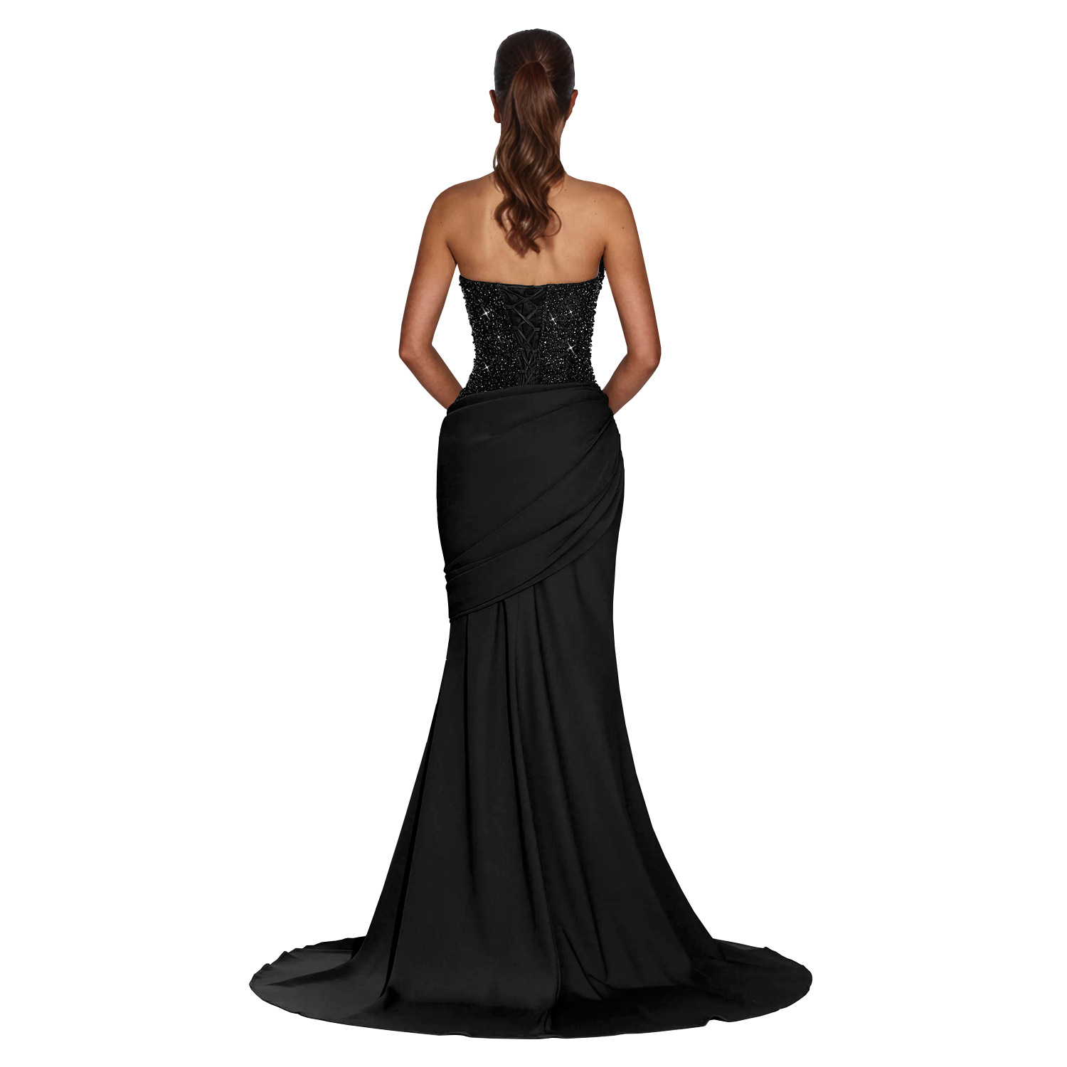 Elegant Halter Neck Backless Dress for Evening Parties