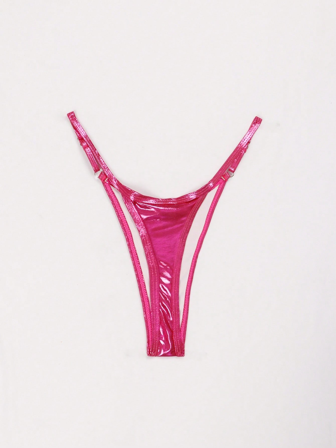 PU Leather Thong Bikini Swimsuit for Pool & Beachwear