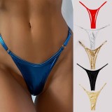 Women sexy pu-leather thong bikini swimwear