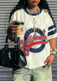Women summer American style letter print short-sleeved top T-shirt