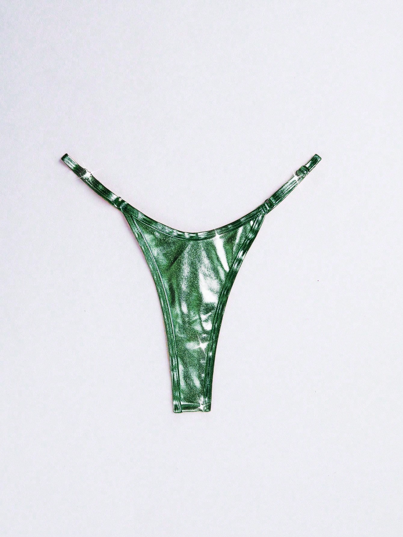 PU Leather Thong Bikini Swimsuit for Pool & Beachwear