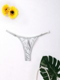 Women sexy pu-leather thong bikini swimwear