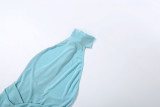 Women Summer Fringe Sexy Halter Neck Backless Dress