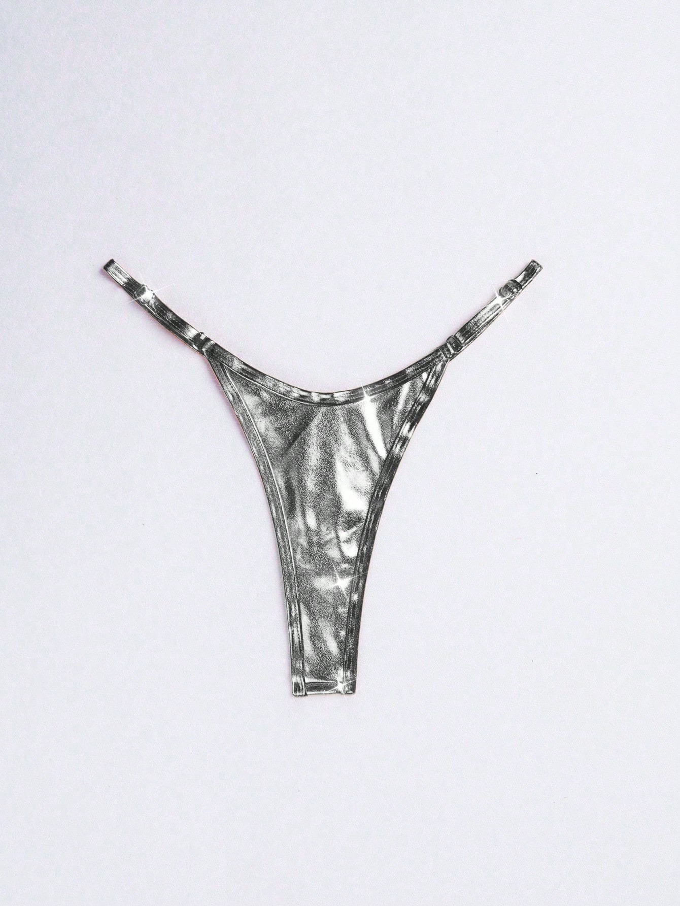 PU Leather Thong Bikini Swimsuit for Pool & Beachwear