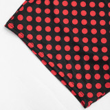 Women polka dot sexy sleeveless polka dot print three-piece