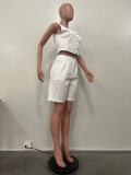Women Fashion Casual Matching Two-Piece Shorts Set Outfit