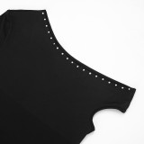 Women Sexy Slash Shoulder Mini Club Dress