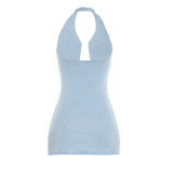 Women Halter Neck U-Shape Bodycon Dress