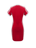 Summer Women Casual Striped Short Sleeve Slim Fit Holiday Short Dress