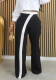 Women Solid Patchwork Casual Pants
