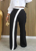 Women Solid Patchwork Casual Pants Women Solid Patchwork Casual Pants