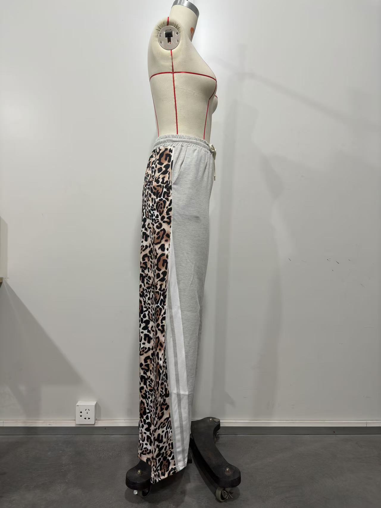 Leopard Patchwork Sweatpants for Casual Loungewear